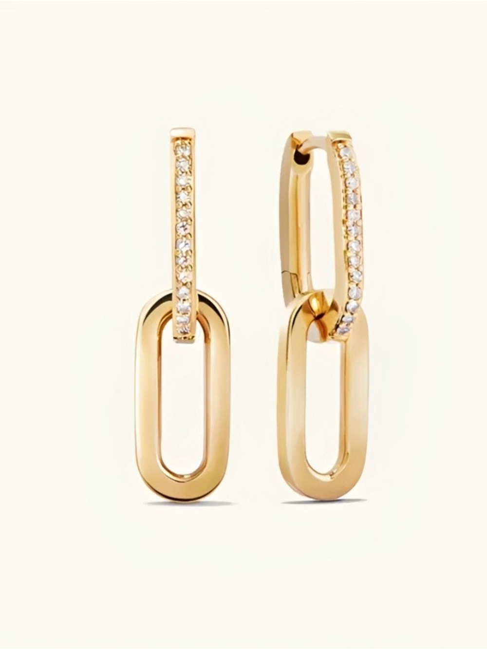 Mejuri Harris Pavé Diamond Link Earrings Limited Edition - discontinued